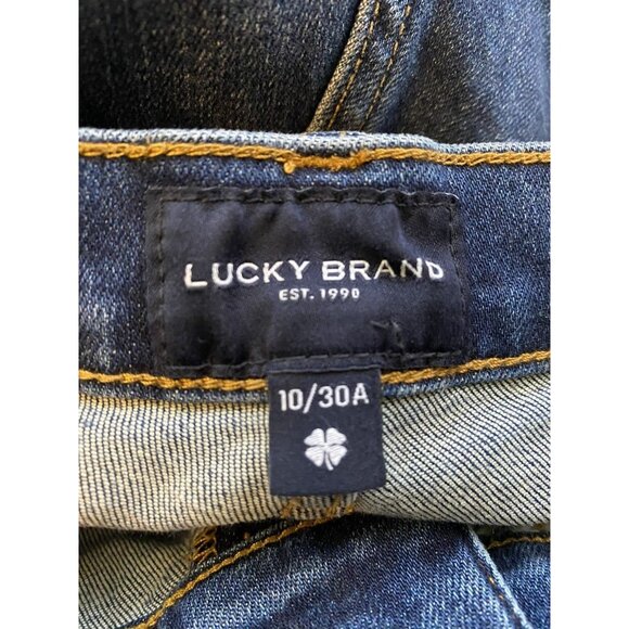 LUCKY BRAND Jeans Women 10/30 Ankle Premium Denim Easy Rider Boot Cut Distressed - Picture 9 of 13